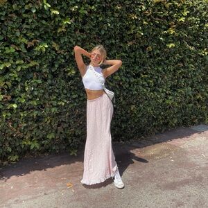 Vintage Eve&Me gingham/floral maxi skirt